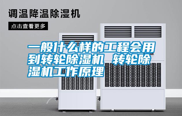 一般什么樣的工程會用到轉輪除濕機 轉輪除濕機工作原理