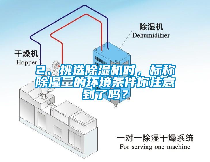 2、挑選除濕機(jī)時(shí)，標(biāo)稱除濕量的環(huán)境條件你注意到了嗎？