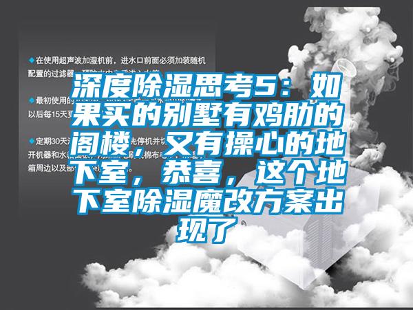 深度除濕思考5：如果買的別墅有雞肋的閣樓，又有操心的地下室，恭喜，這個(gè)地下室除濕魔改方案出現(xiàn)了