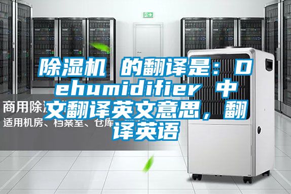 除濕機(jī) 的翻譯是：Dehumidifier 中文翻譯英文意思，翻譯英語