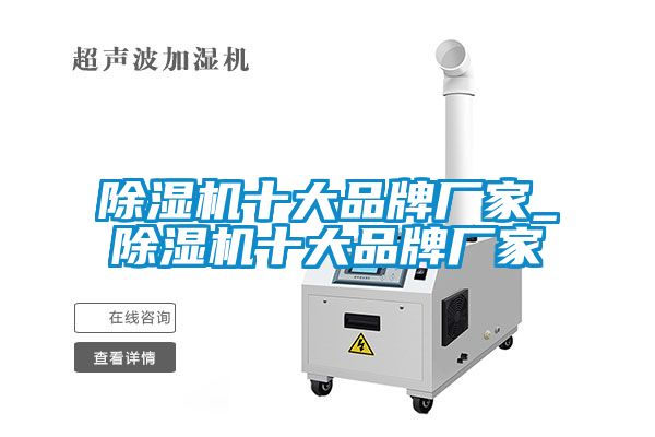 除濕機十大品牌廠家_除濕機十大品牌廠家