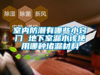 企業(yè)新聞室內防潮有哪些小竅門 地下室漏水該使用哪種堵漏材料