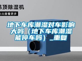 企業(yè)新聞地下車庫(kù)潮濕對(duì)車影響大嗎（地下車庫(kù)潮濕能停車嗎）_重復(fù)